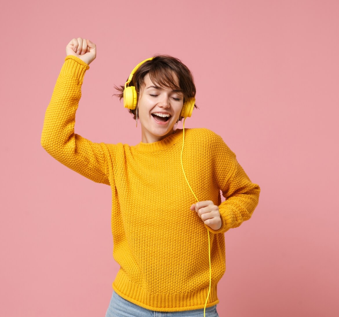 Someone getting their groove on to some homemade tunes.